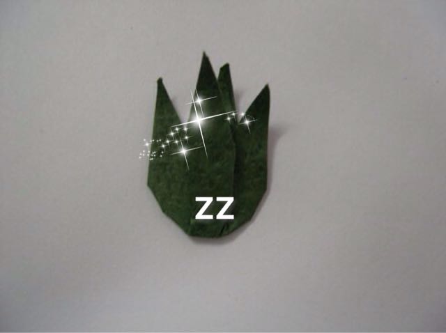 折纸贴画蒲公英制作方法 第19步