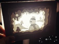 利用身边常见的材料制作灯箱之冬日雪人（无灯），方法简单粗暴^_^