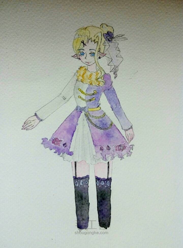 画渣二竹子的渣水彩教程 第8步