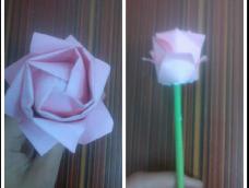 这是一种既简单又漂亮的玫瑰花，快来学折吧！