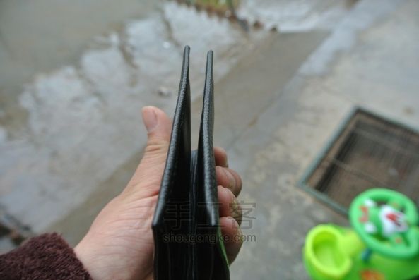 羊皮折边竖款短夹过程 第28步