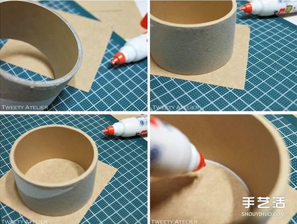 （转载）透明胶带纸筒废物利用 DIY制作漂亮的收纳盒 第4步