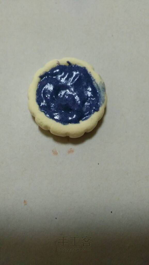 【粘土·食玩】蓝莓派 第4步