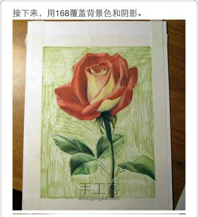 【情人节最美礼物，学画一朵彩铅玫瑰吧！】 第15步