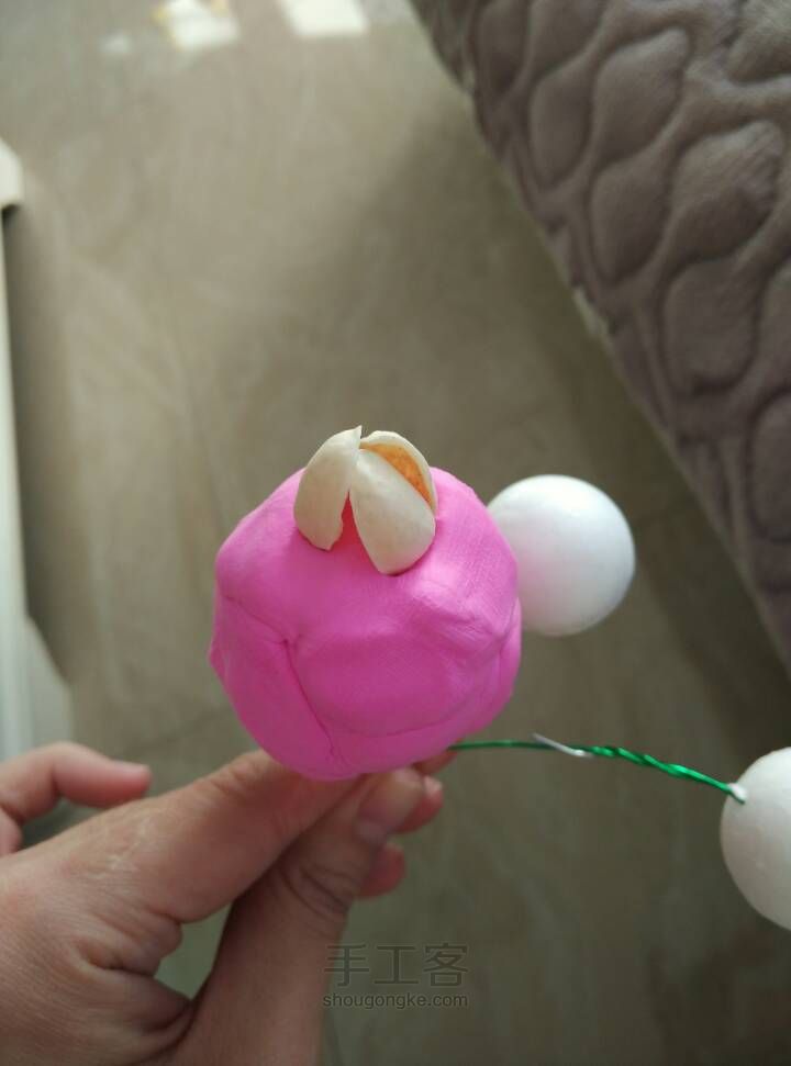 开心果壳☞开心盆栽摆件 第3步