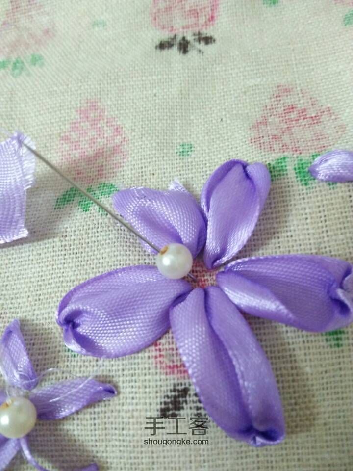 手把手教你丝带绣 第18步