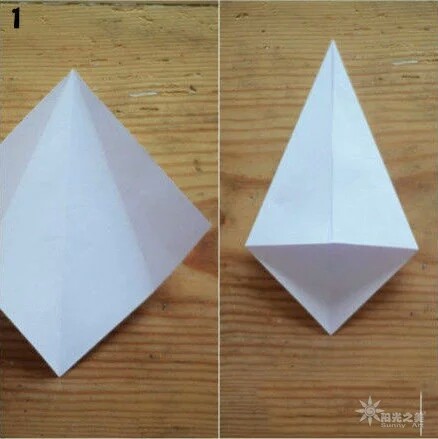 八角星⭐折纸教程！（转载） 第3步