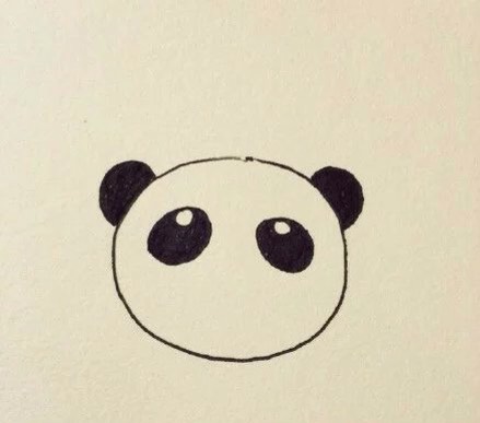 简笔画小熊猫 第3步