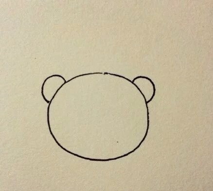 简笔画小熊猫 第1步
