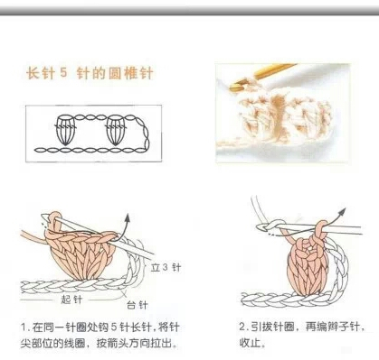 钩编小发饰 第6步