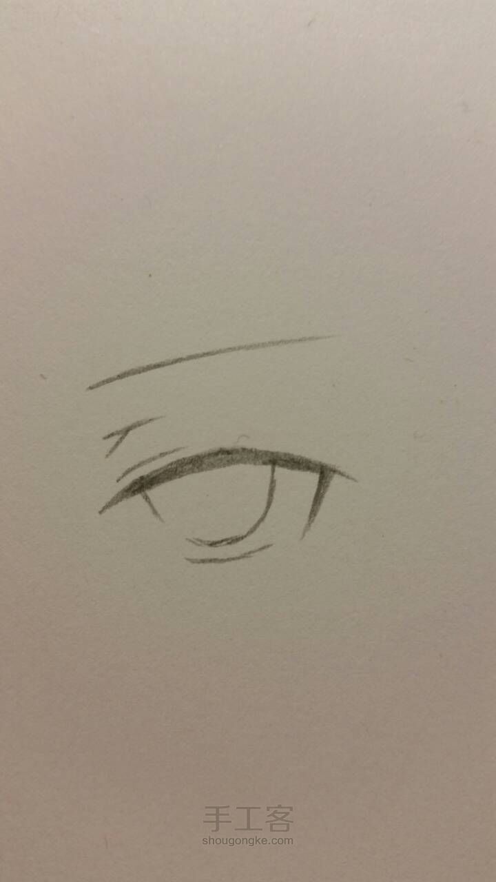 铅笔手绘眼睛 第3步