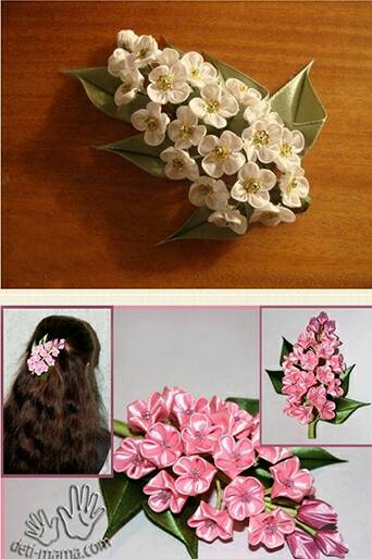 丝带作花  转载 第4步