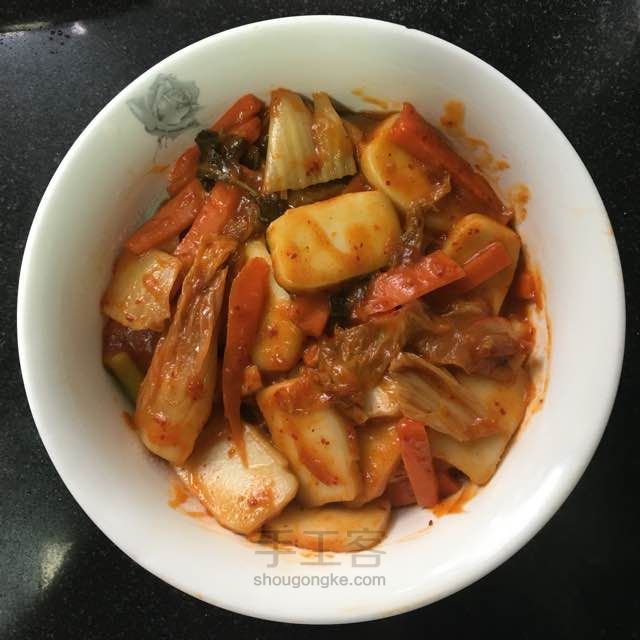 好吃的韩国泡菜年糕 第8步