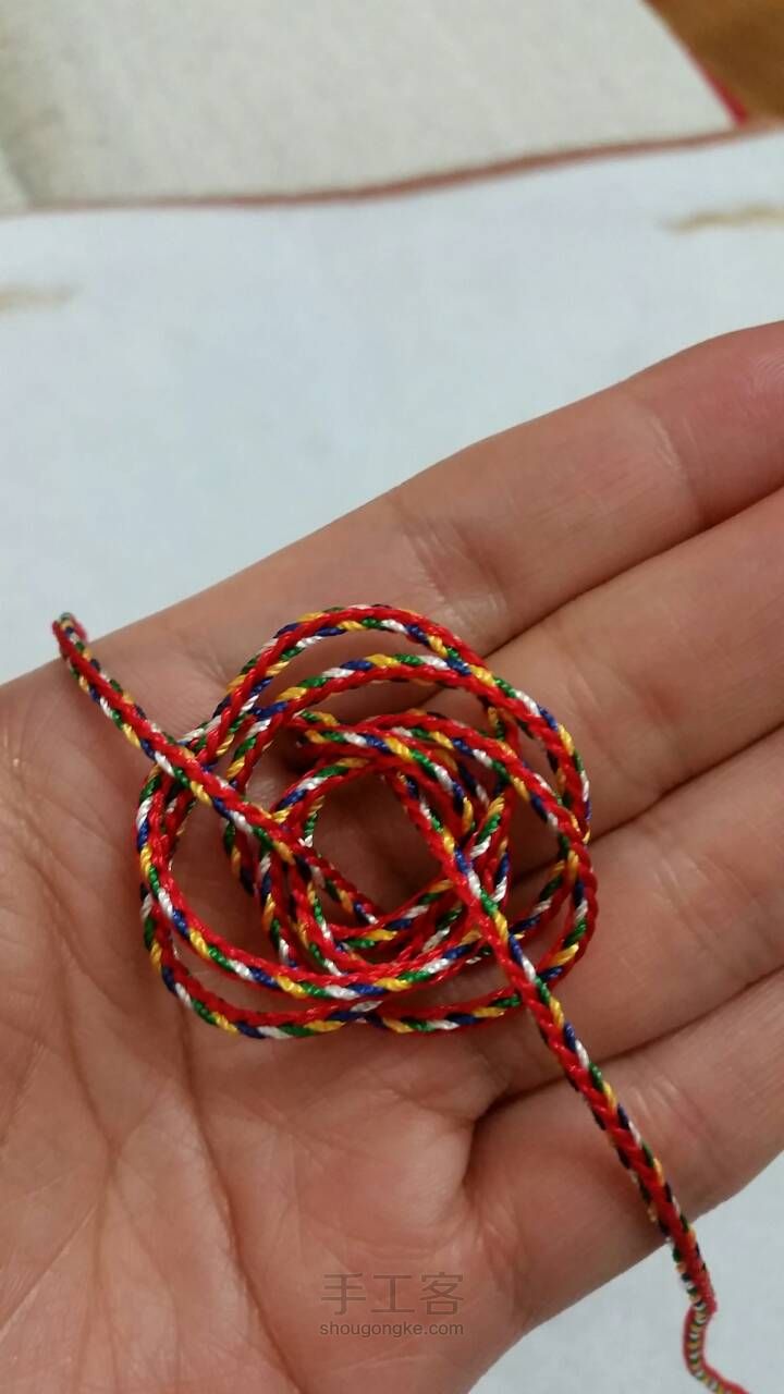 【愚人手做】缅茄七彩钥匙链 第9步
