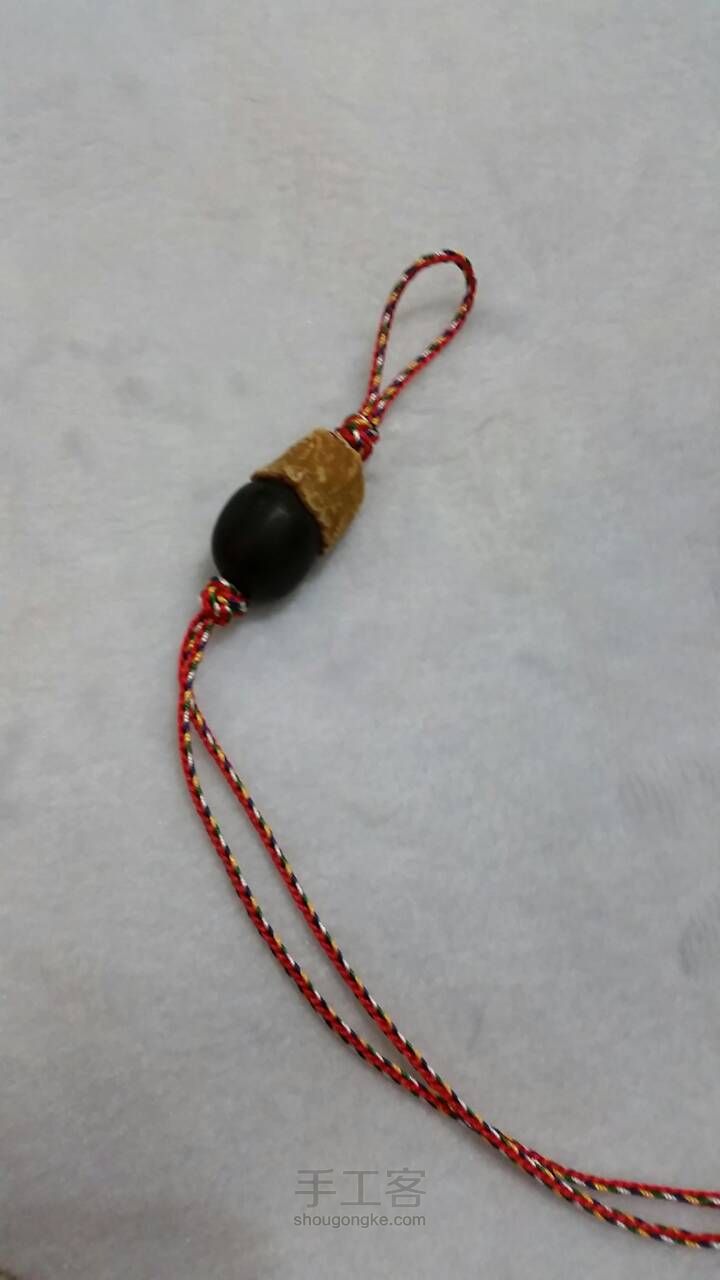 【愚人手做】缅茄七彩钥匙链 第13步