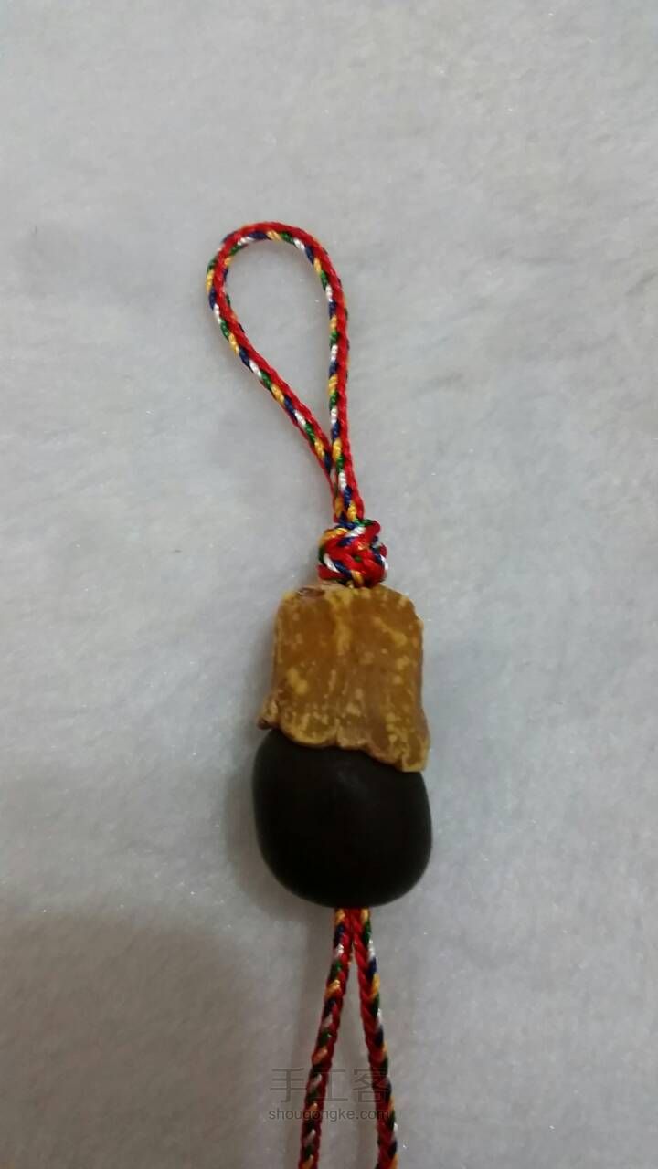 【愚人手做】缅茄七彩钥匙链 第12步