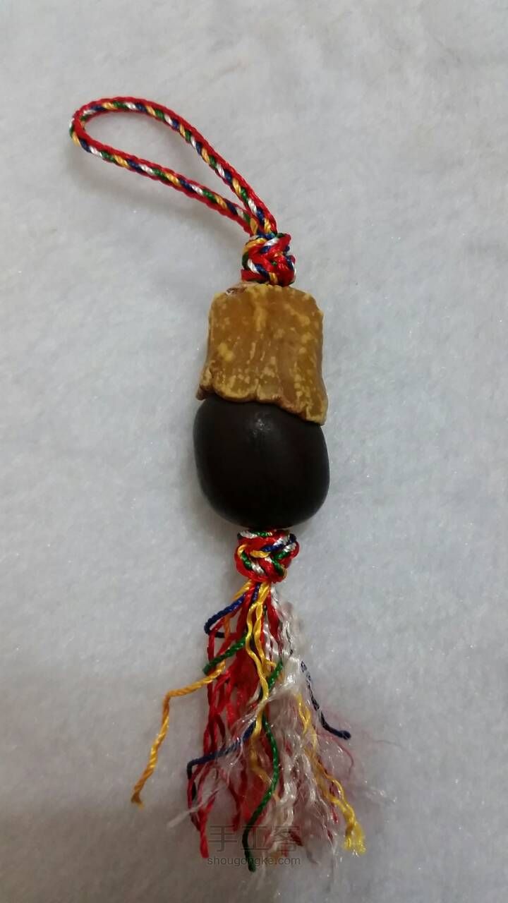 【愚人手做】缅茄七彩钥匙链 第18步