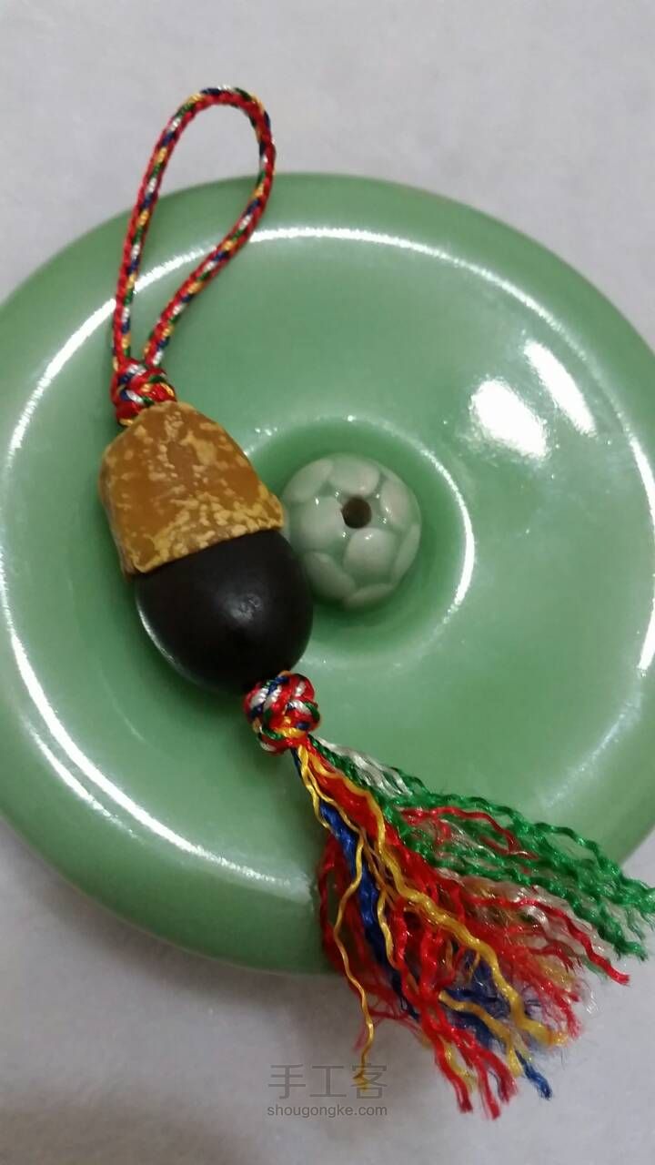 【愚人手做】缅茄七彩钥匙链 第22步