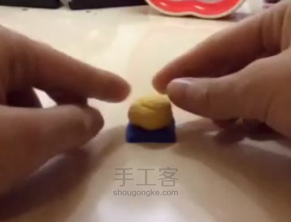 黏土蓝莓泡芙 第10步