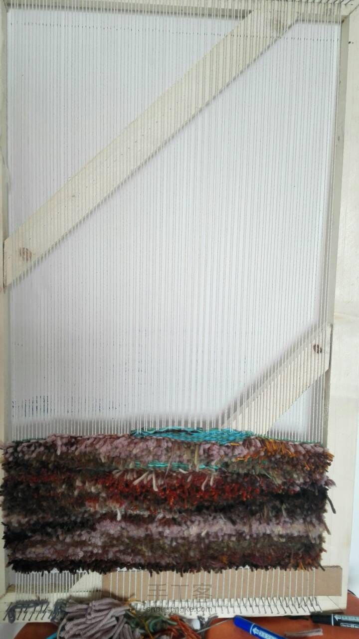 毛线编织壁挂——大海 第5步