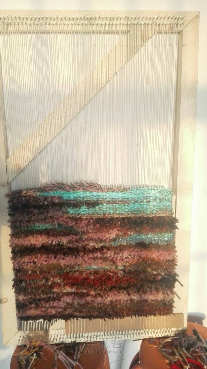 毛线编织壁挂——大海 第6步