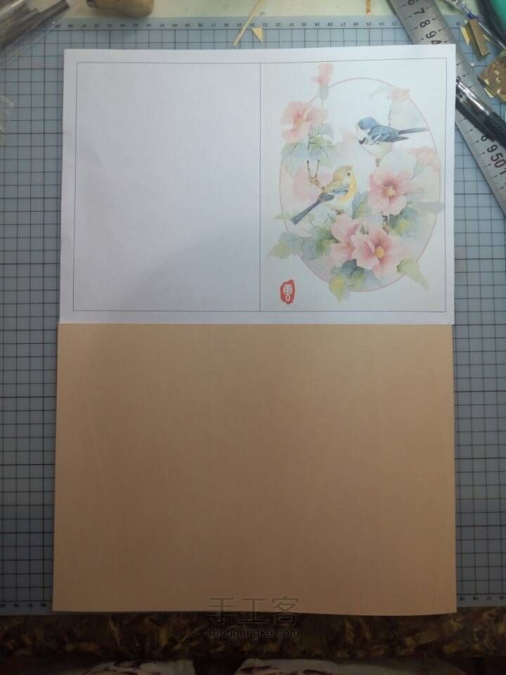 皮雕记事本[花香鸟语]超详细上色过程 第2步