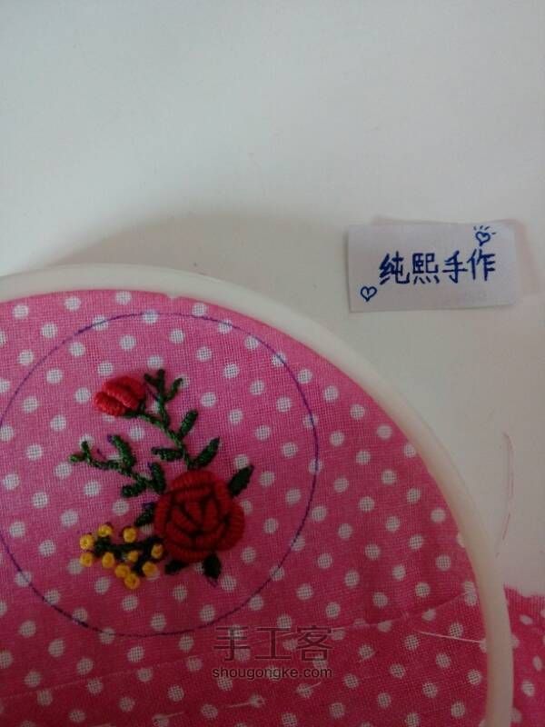 刺绣玫瑰甜蜜马卡龙零钱包 第19步