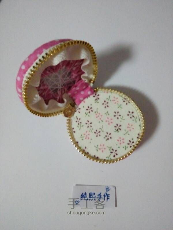 刺绣玫瑰甜蜜马卡龙零钱包 第34步