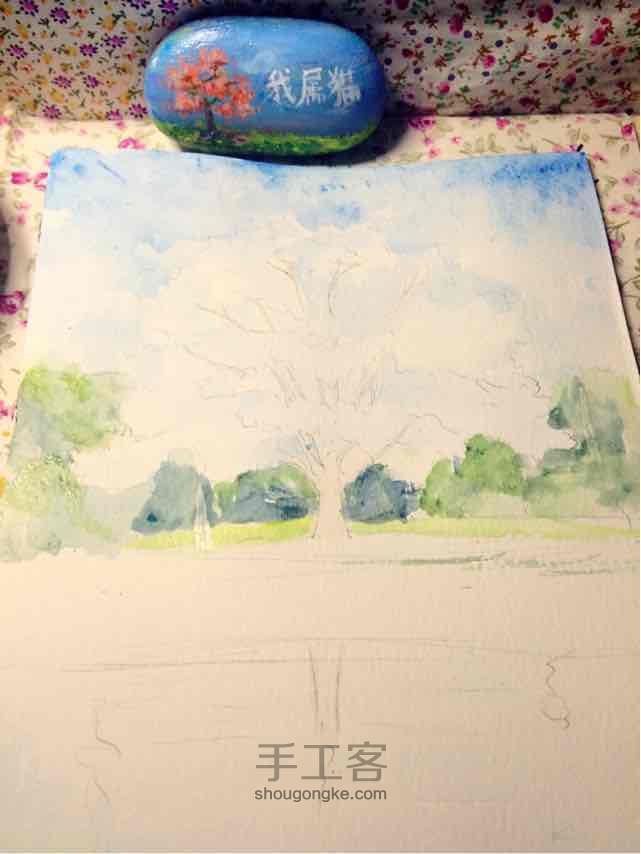 水彩树的画法 第3步