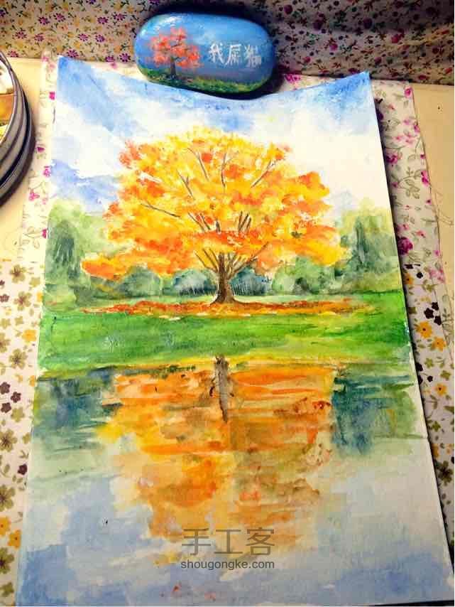 水彩树的画法 第9步