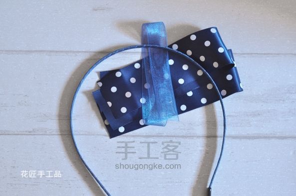 【舒茼花饰】轻熟女蓝点七件套装教程 材料包/成品可购 第24步