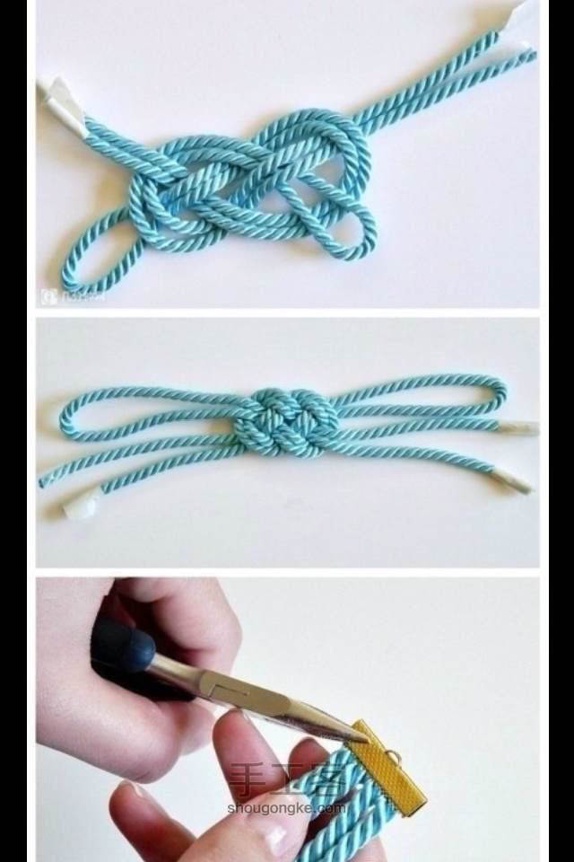 简单绳结的运用，美美的 第3步