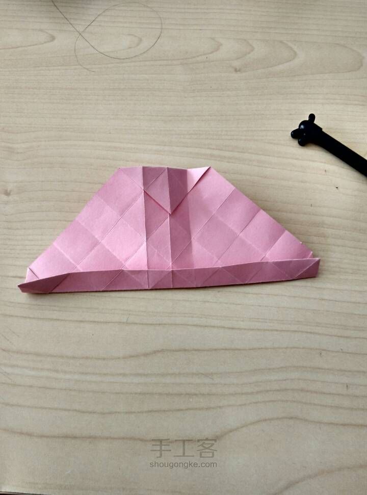 折纸川崎玫瑰  唯美  简易折纸玫瑰 第7步