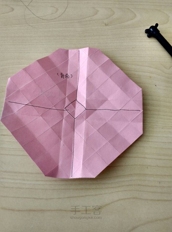 折纸川崎玫瑰  唯美  简易折纸玫瑰 第10步