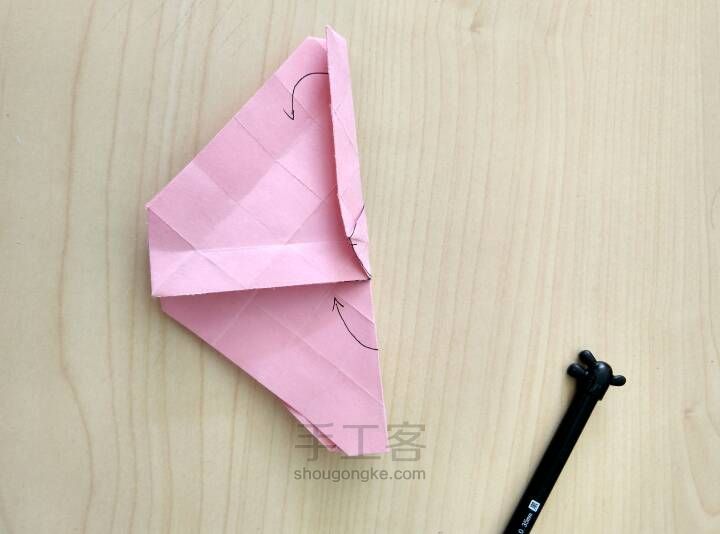 折纸川崎玫瑰  唯美  简易折纸玫瑰 第15步