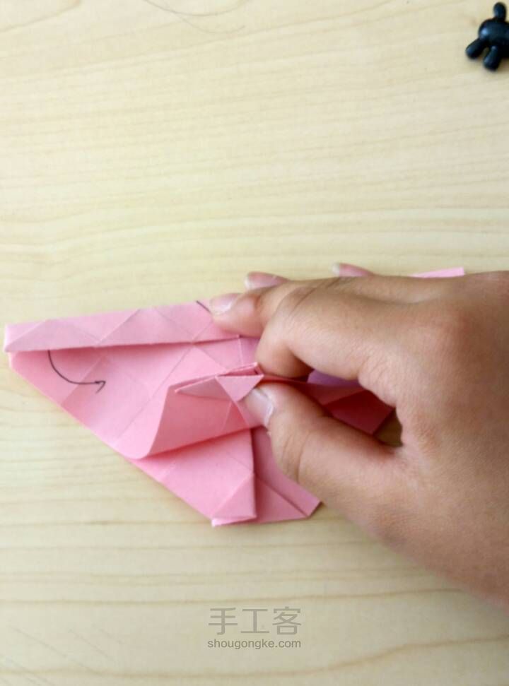 折纸川崎玫瑰  唯美  简易折纸玫瑰 第16步