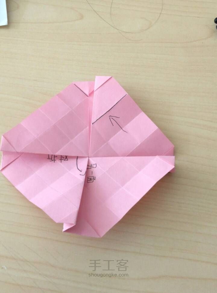 折纸川崎玫瑰  唯美  简易折纸玫瑰 第18步