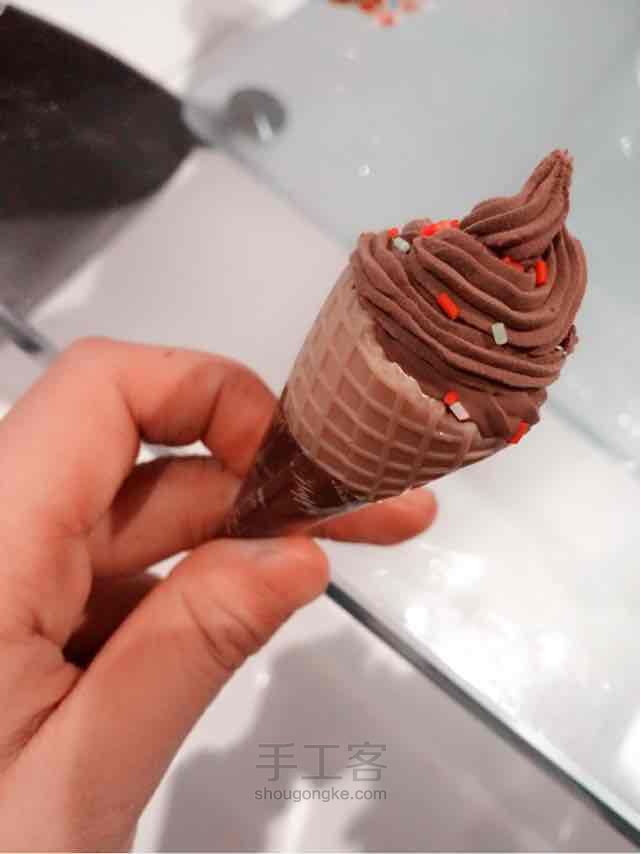 粘土巧克力冰淇淋🍫诱惑一下你们🍦😏 第4步