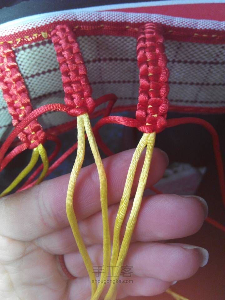 心型拖鞋编织 第2步