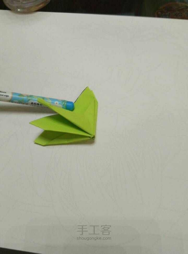 菊花折纸 第25步