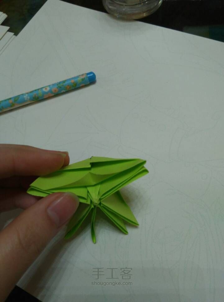 菊花折纸 第28步