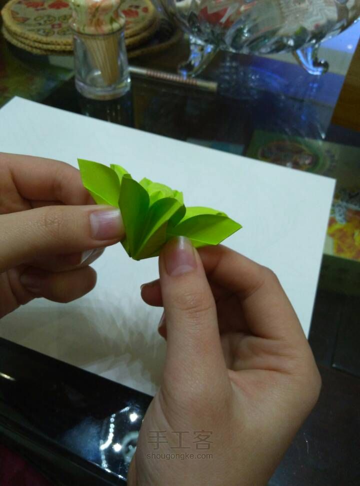 菊花折纸 第32步