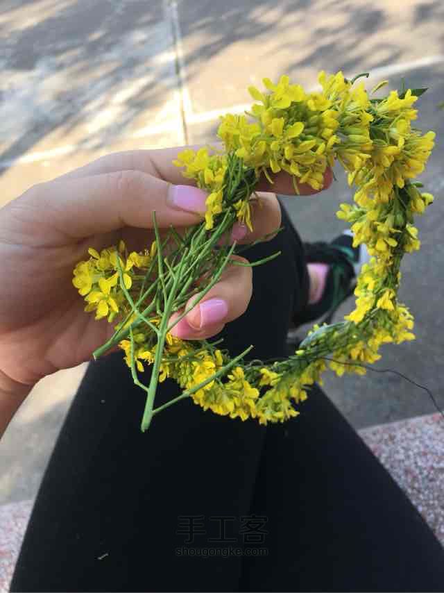 五分钟 赏油菜花应景花环！ 第5步
