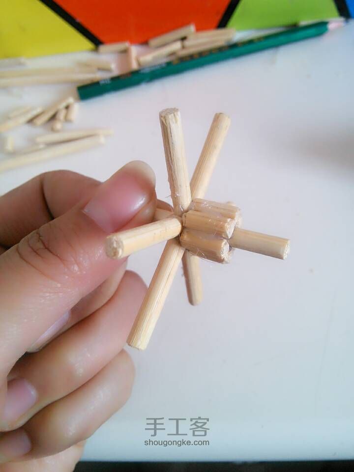 一次性筷子纺车 第4步