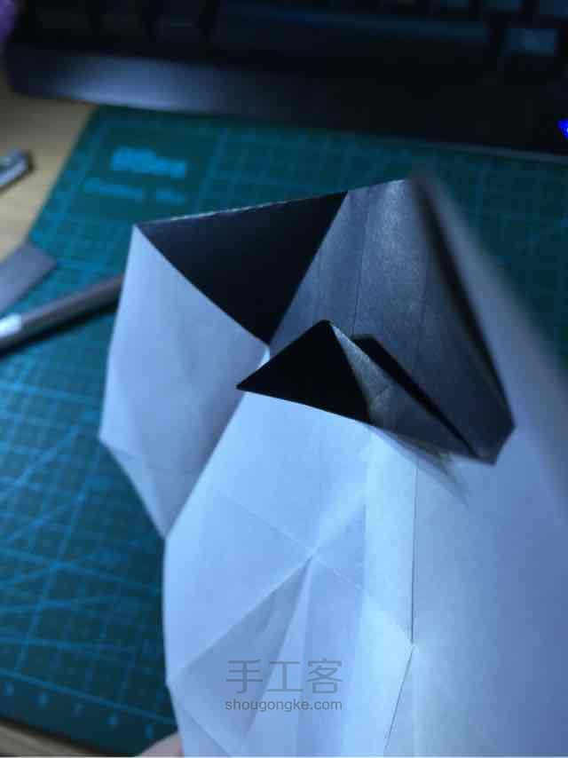 折纸-又蠢又丑的企鹅😂 第30步