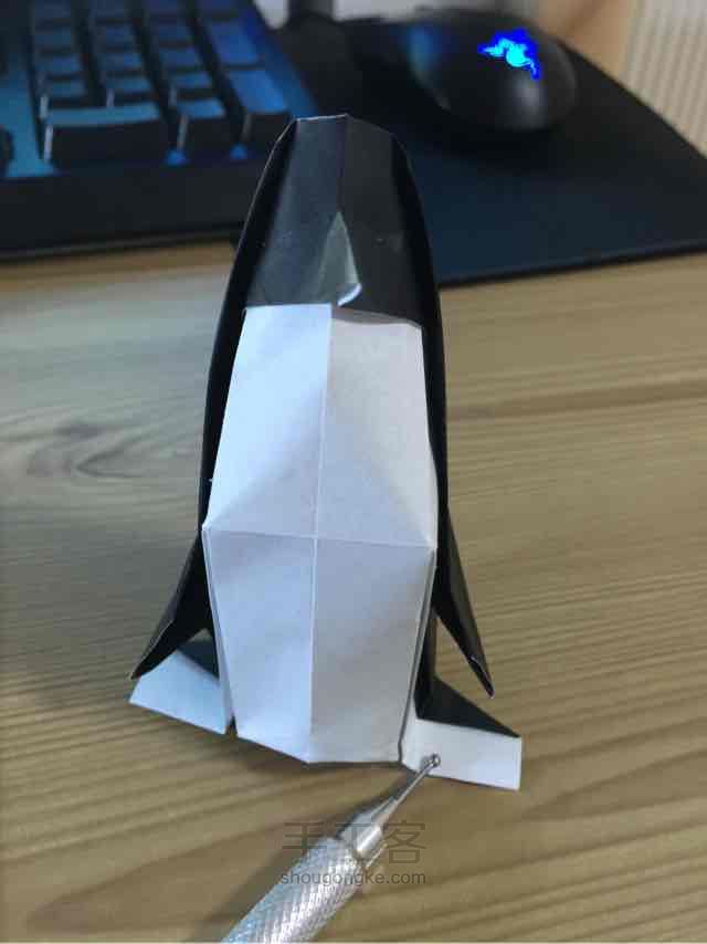 折纸-又蠢又丑的企鹅😂 第52步
