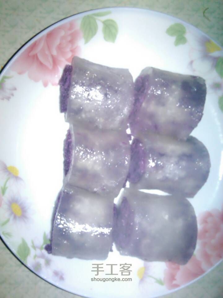 紫薯西米卷 第3步