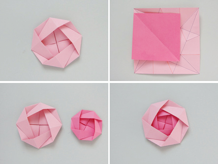 折纸蔷薇书签 第3步