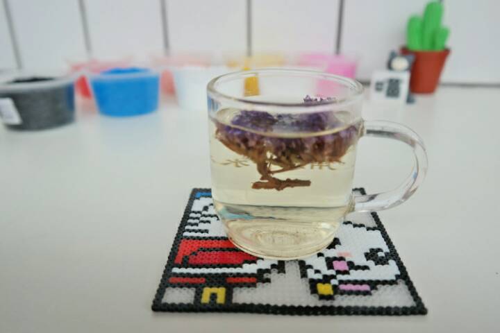 【蓝胖子杯垫·像素拼豆系列·宅猫猫】 第2步