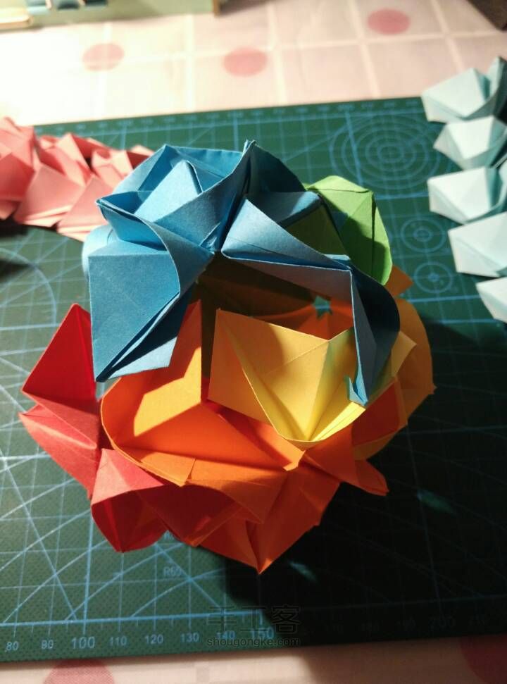 折纸花球~~ 第20步